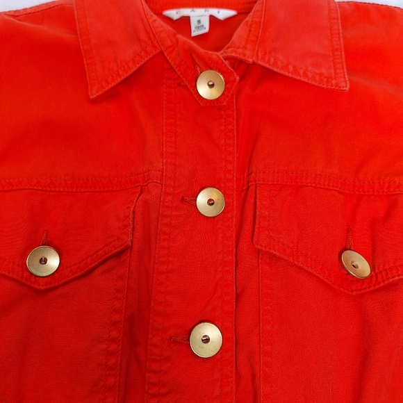 Cabi military core red button-up jacket. - Picture 6 of 8